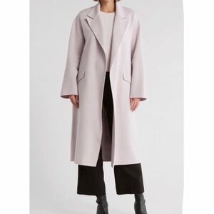 Theory Wool Cashmere Blend Robe Coat in Lilac Marble Size Small NWT